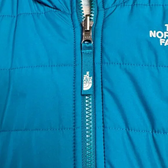 THE NORTH FACE MossBud Swirl Reversible Coat Girls M 10-12 Parka Winter Jacket - Picture 5 of 14